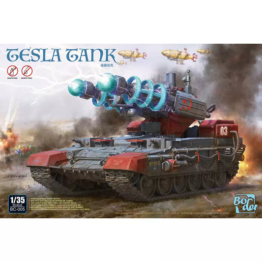 Border BC-005 1/35 Tesla Tank Model Kit glue-free