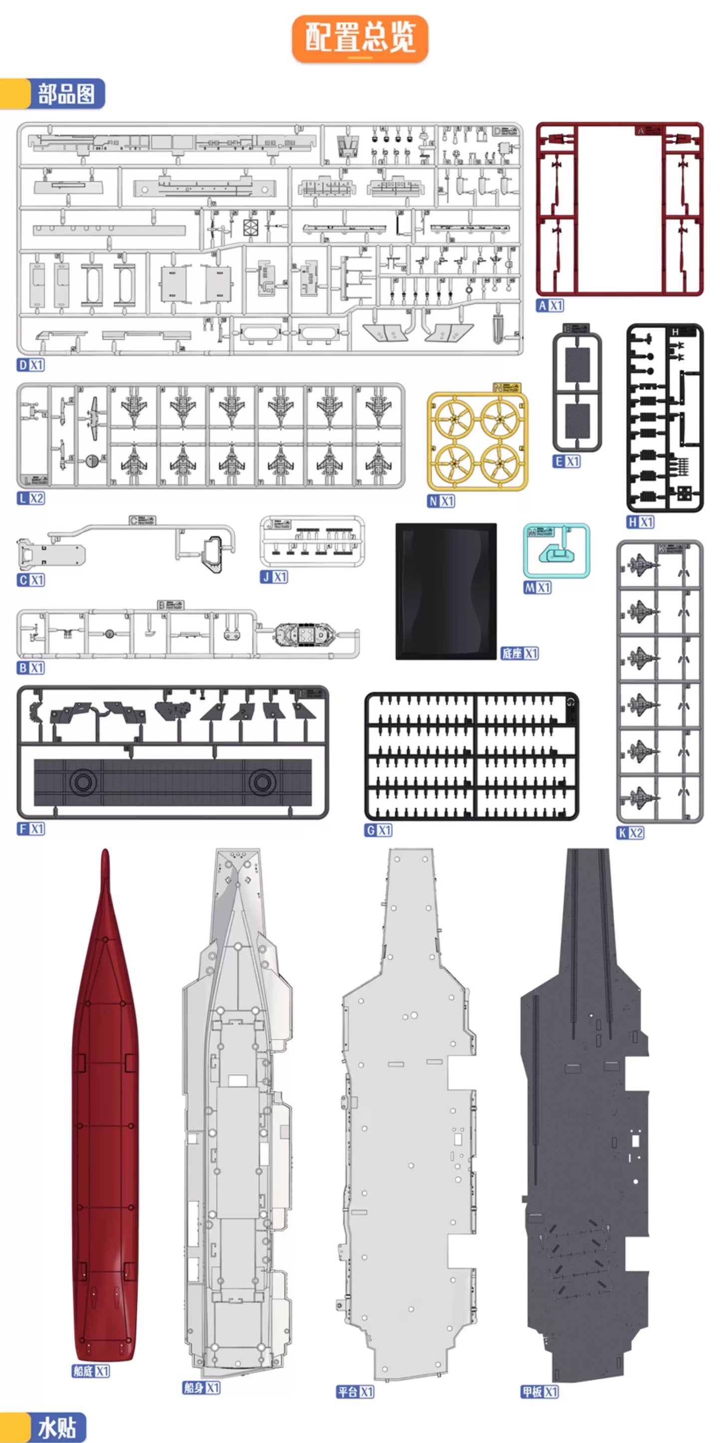 MAGIC FACTORY 1008 1/700 PLAN Type 003 Aircraft Carrier CV-18 Fujian Model Kit