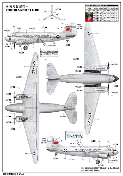 Trumpeter 05813 1/48 DC-3 TRANSPORT PLANE Model Kit
