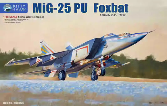 Kitty Hawk KH80136 1/48 Mig-25 PU Foxbat Model Assembly Kit Precision Military