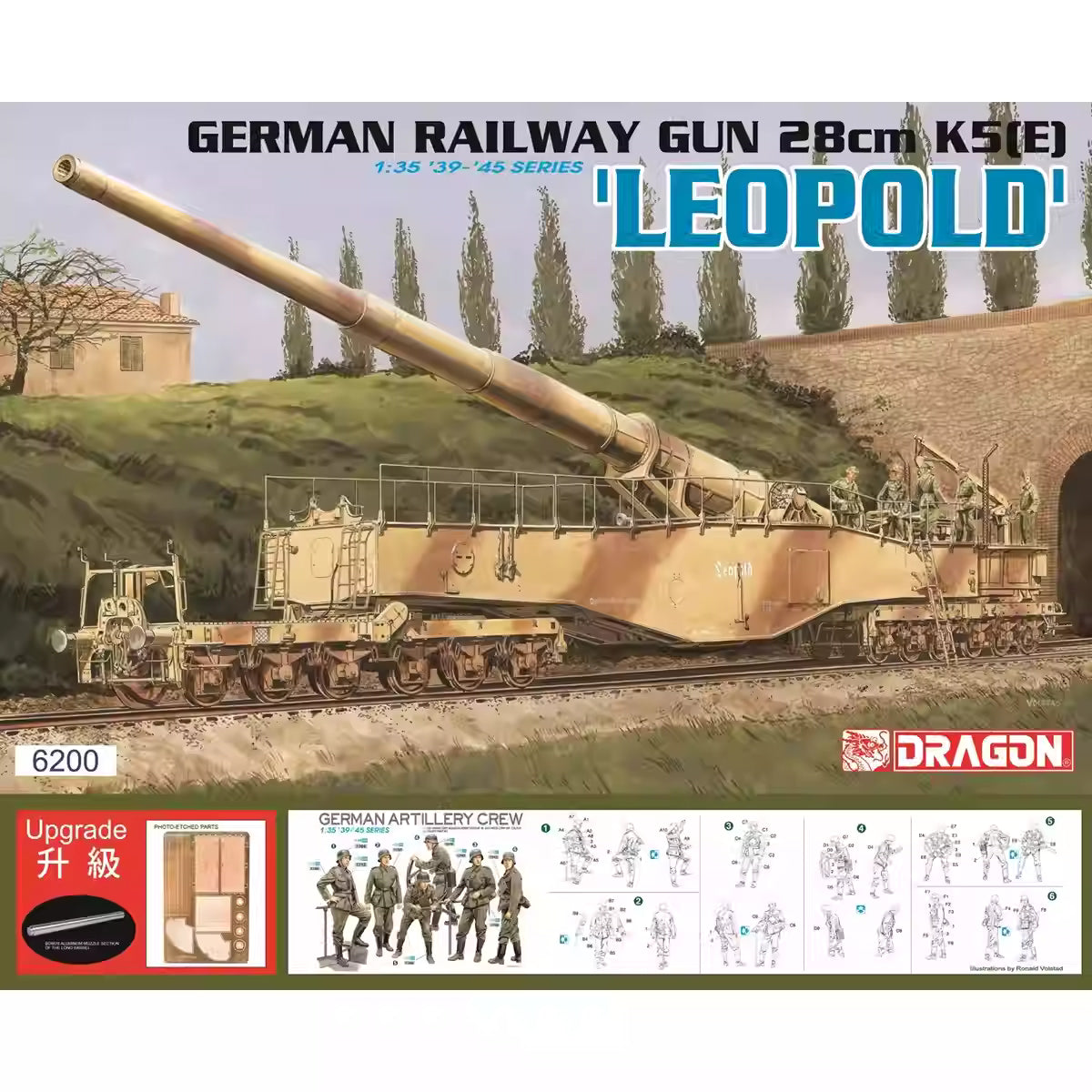 DRAGON 1/35 6200 German Railway Gun 28cm K5(E) 'Leopold' New Upgraded Version