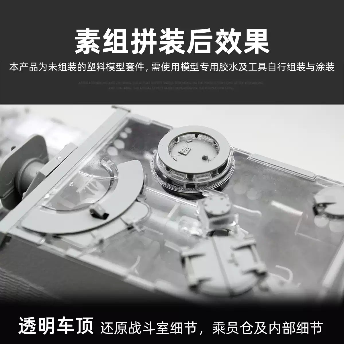 Amusing 35A057 1/35 Sd.Kfz.184 Elefant Full Interior Clear Version Tank w/Zimmerit