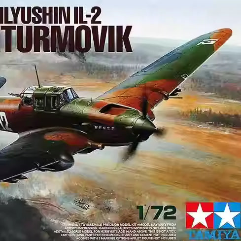 Tamiya 60781 1/72 Scale Model Aircraft Kit WWII Russian Ilyushin IL-2 Shturmovik
