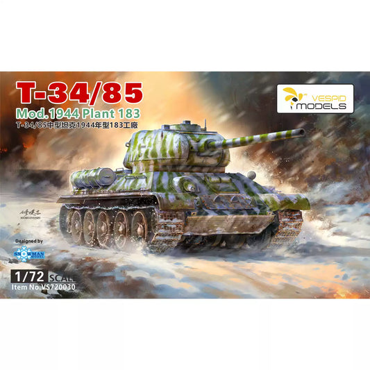 T-34/85 1/72 Tank Model Kit 1944 Plant 183 - VESPID VS720030