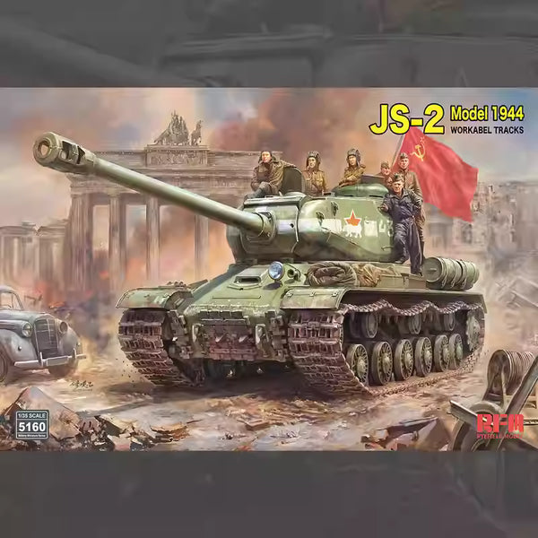 Explore the RYE FIELD 5160 1/35 Soviet JS-2 Heavy Tank Kit with movable tracks and suspension, expected April 15th!