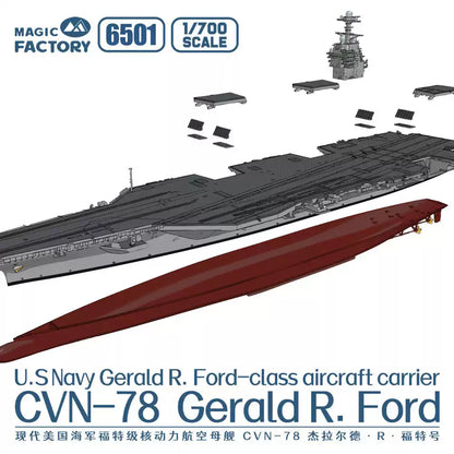 MAGIC FACTORY 6501 1/700 USS Ford CVN-78 Aircraft Carrier Ship Model Kit