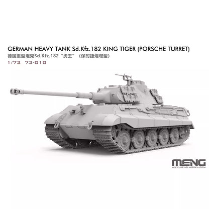 MENG 72-010 1/72 German Heavy Tank King Tiger(Porsche Turret) Model Kit
