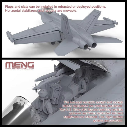 Discover the BOEING EA-18G GROWLER Aircraft Model Kit by MENG. Perfect for aviation enthusiasts and model builders, scale 1/48.