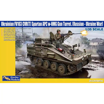 Explore the Ukrainian FV103 CVR.T Spartan APC model kit, featuring movable tracks and etched details—a must-have for military enthusiasts!