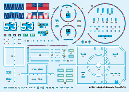 Trumpeter 62012 1:200 USS Mobile Bay CG-53 Cruiser Model Kit