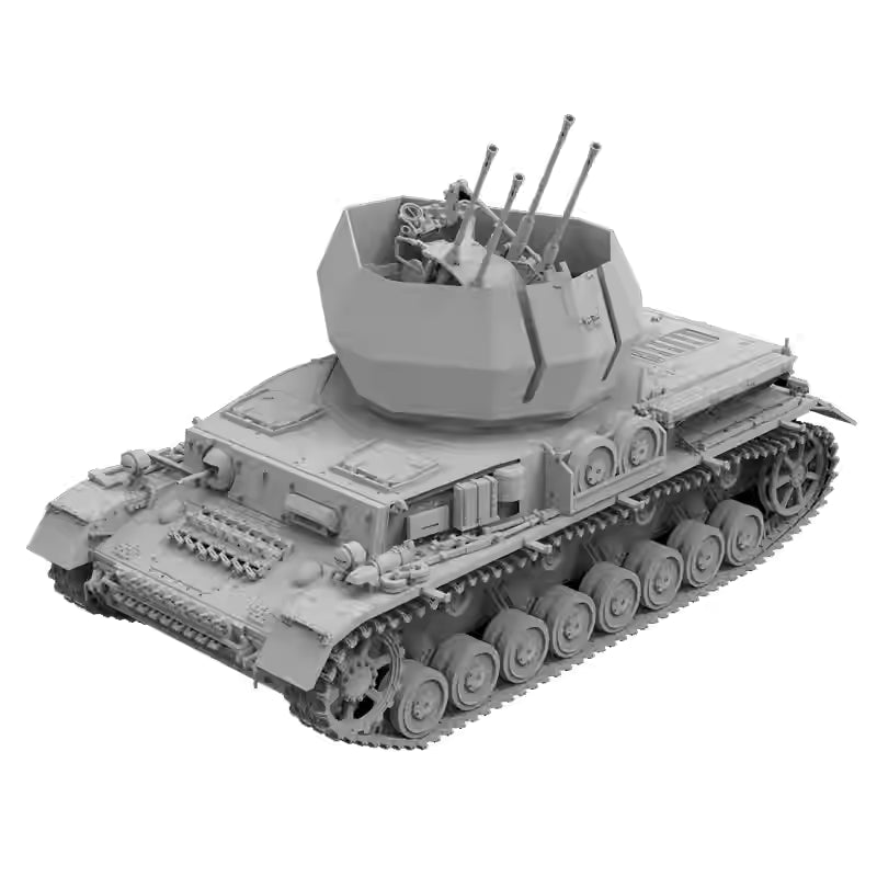 Flyhawk FH3030 1/72 German Flakpanzer IV Wirbelwind Tank Assembly Model Kit