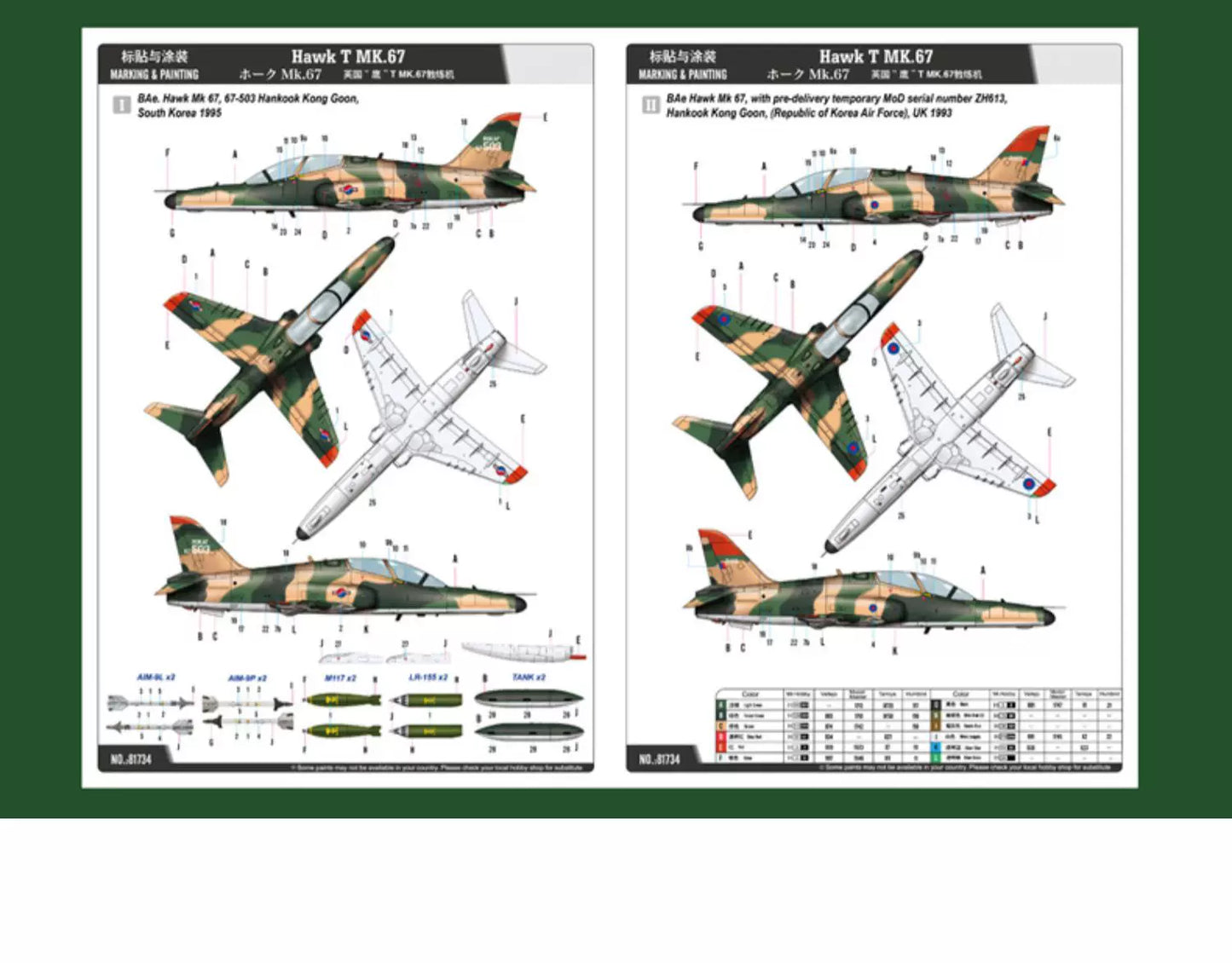 Hobbyboss 81734 1/48 BAe Hawk T Mk.67 Aircraft Model Kit
