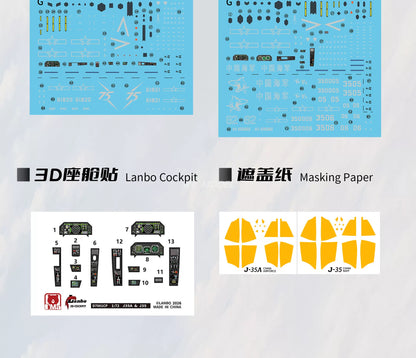 UMa Model D7001 1/72 J-35 & J-35A Twin Set 5th Gen Fighter Model Kit