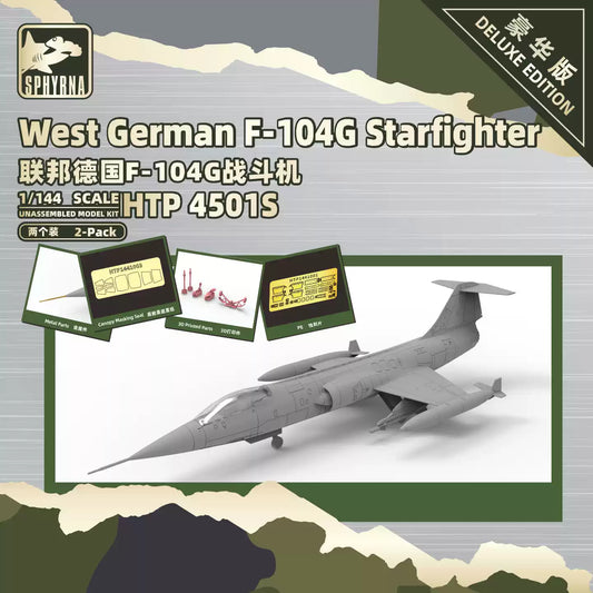 Flyhawk HTP4501S 1/144 West German F-104G Starfighter Aircraft (2pcs) Deluxe Kit