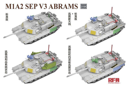 RYE FIELD RFM-5104 1/35 M1A2 SEP V3 ABRAMS Tank MODEL KIT