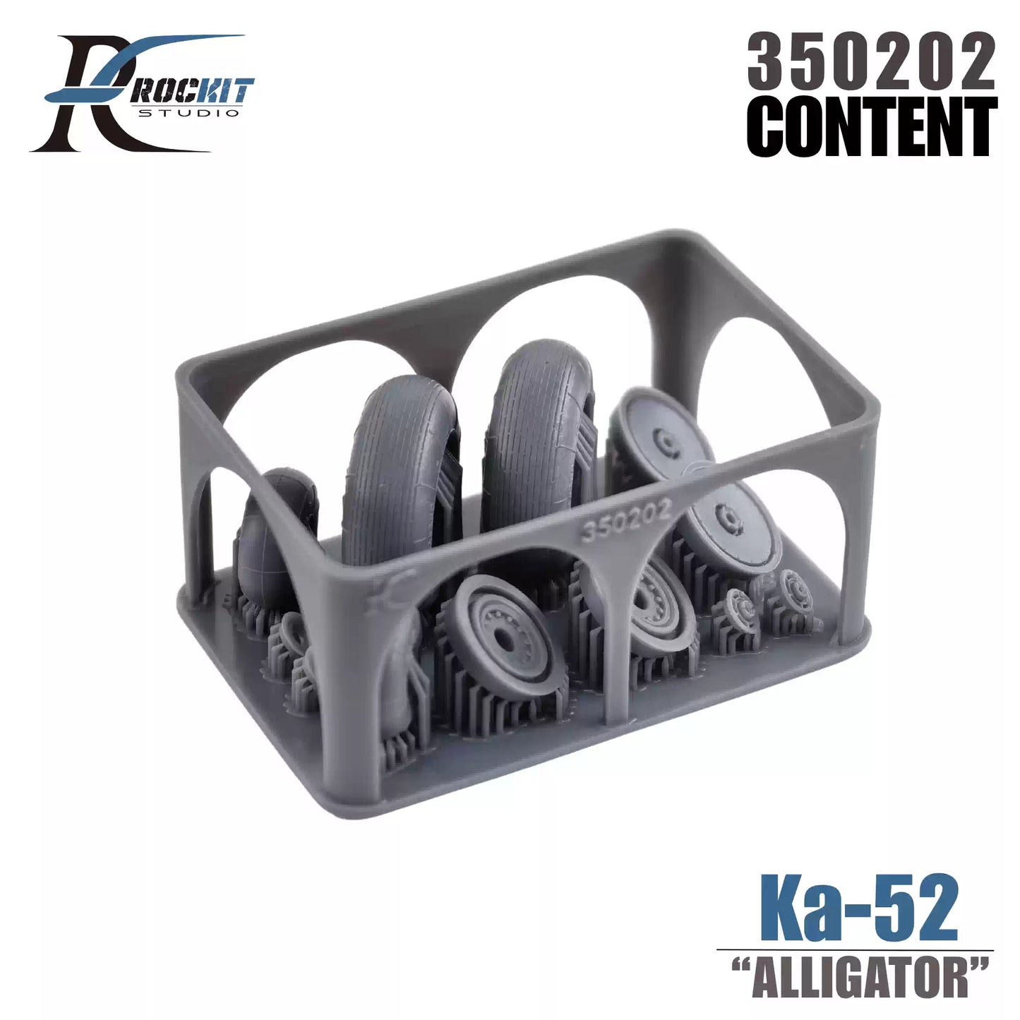 ROCKIT 350202 1/35 Ka-52 Weighted Wheels 3D Printed Parts（For Trumpeter 05119 ）
