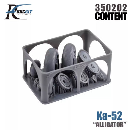ROCKIT 350202 1/35 Ka-52 Weighted Wheels 3D Printed Parts（For Trumpeter 05119 ）
