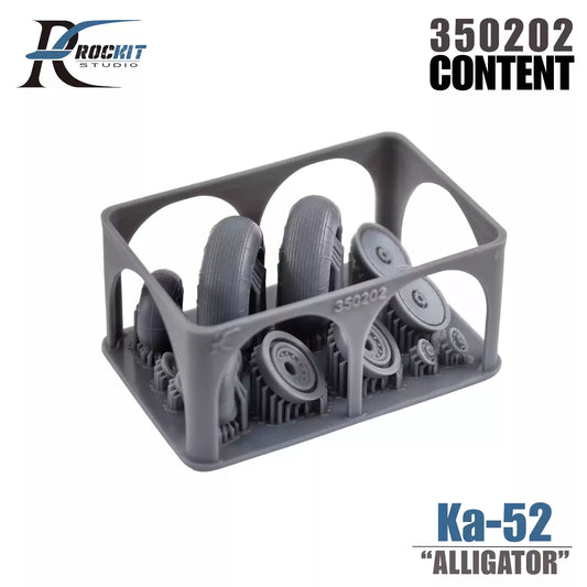 ROCKIT 350202 1/35 Ka-52 Weighted Wheels 3D Printed Parts（For Trumpeter 05119 ）