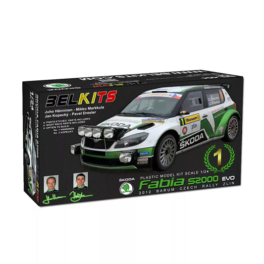 BELKITS BEL004 1/24 S2000 EVO 2012 Barum Czech Rally Zlin Winner Model Car Kit