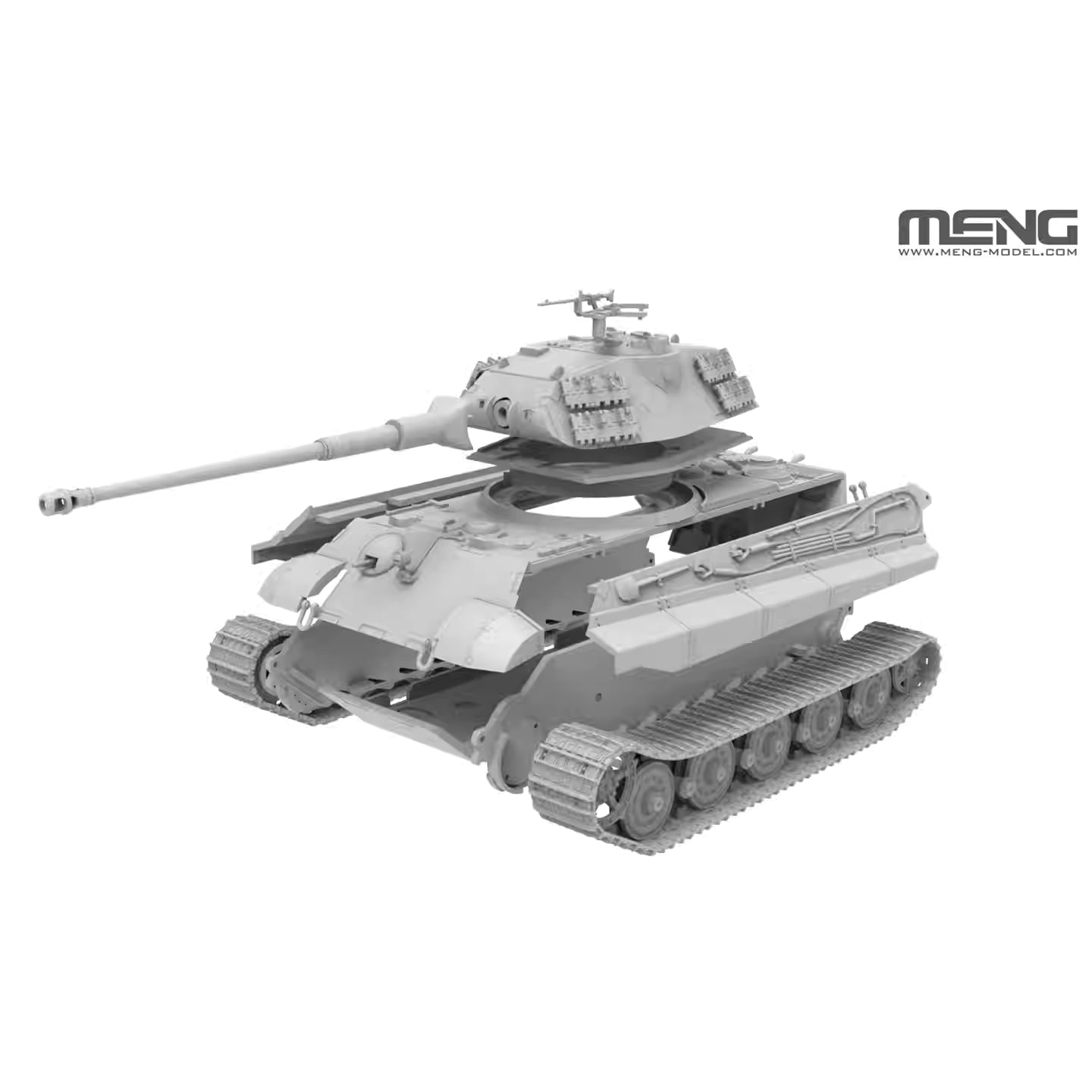 MENG 72-010 1/72 German Heavy Tank King Tiger(Porsche Turret) Model Kit