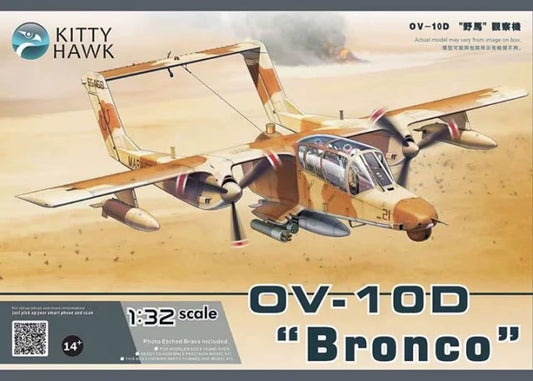 Kitty Hawk 32003 1/32 OV-10D" Bronco Airplane Model Kit New