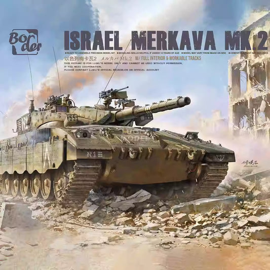 Border BT-055 1/35 Israel Merkava Mk.2 W/Full Interior &Workable Tracks Tank Kit