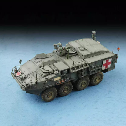 Build your own M1133 Stryker MEV with the Trumpeter 07428 kit.