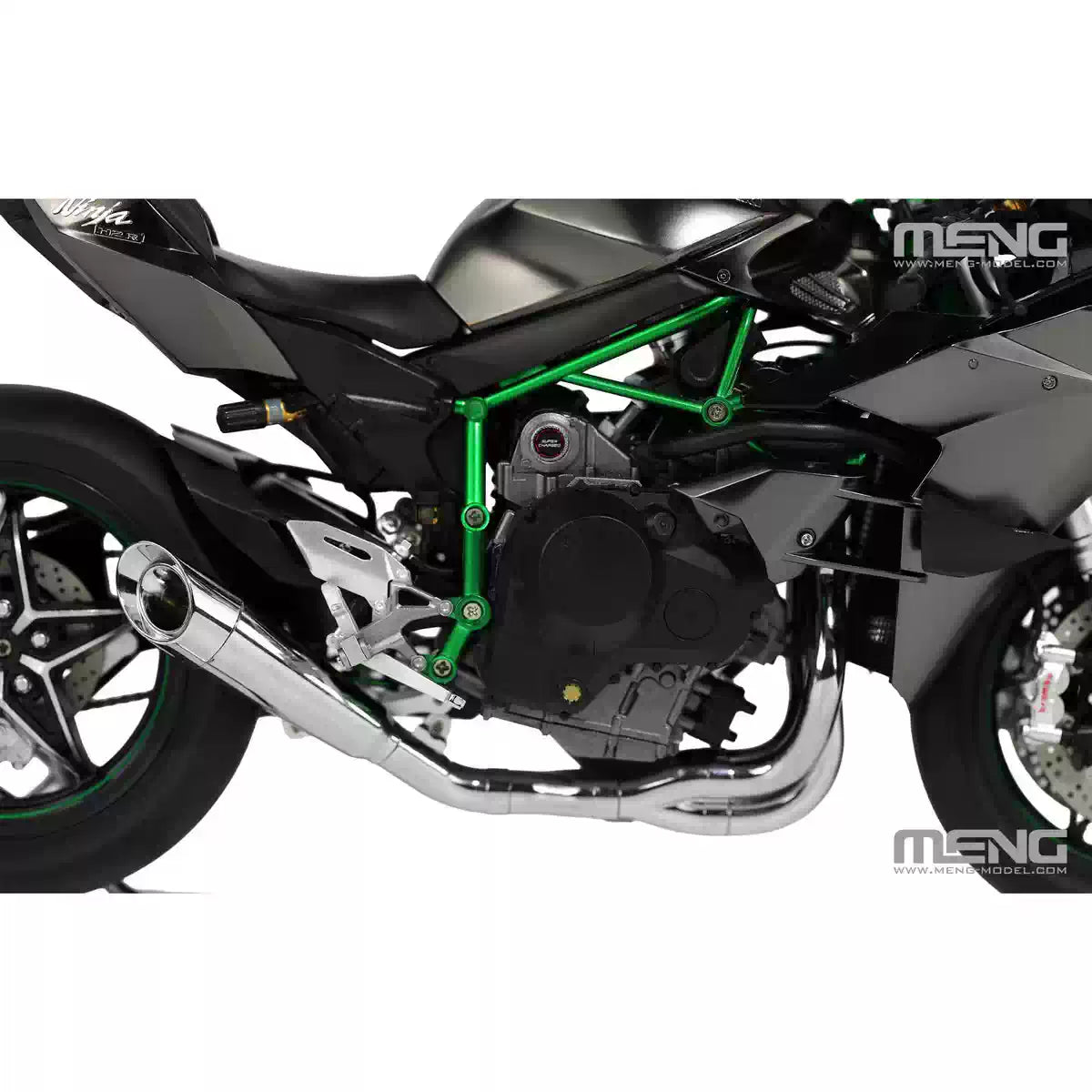 MENG MT-011S 1/9 Scale Kawasaki Ninja H2R 2018 Motorcycle Model kit (PRE-COLORED)
