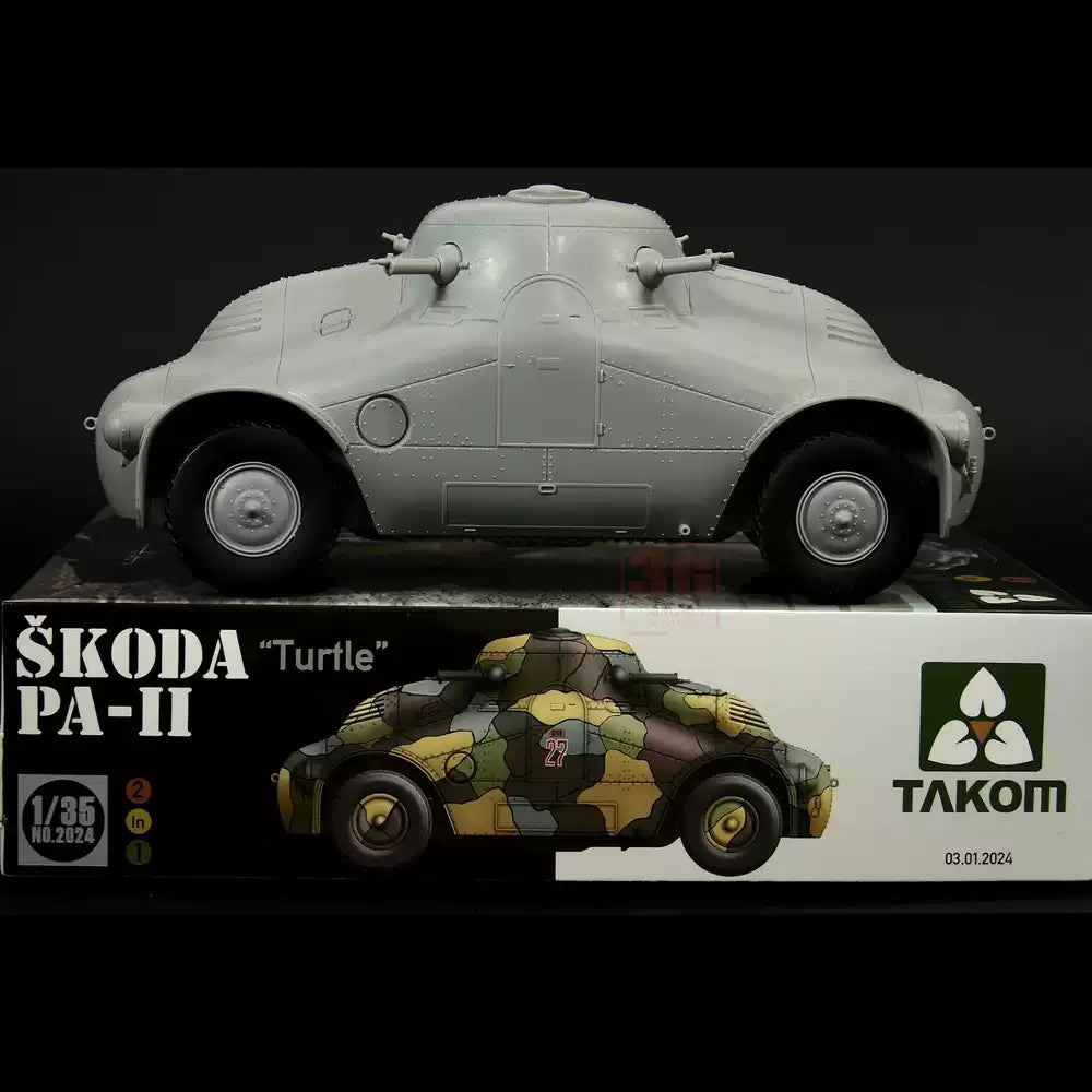 Takom 2024 1/35 Skoda PA-II "Turtle" Tank Model Kit Reprint