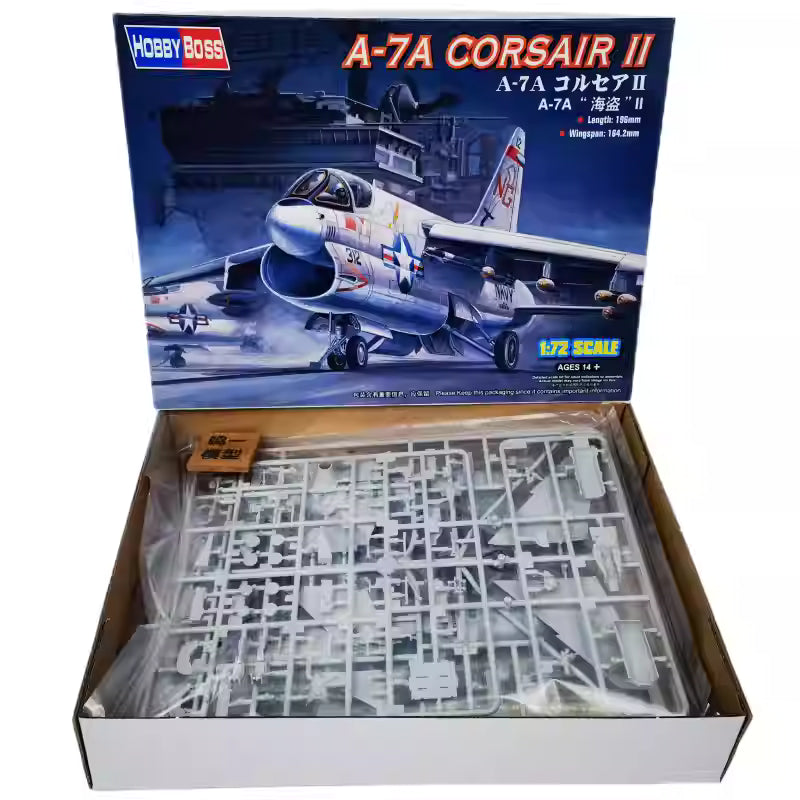Hobby Boss 87201 1/72 A-7A Corsair II Aircraft Model Kit - ModelHives