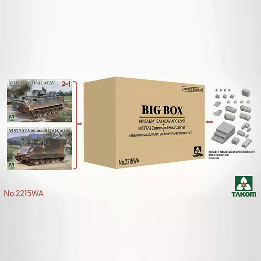 # Title: TAKOM 2215WA 1/35 M113 / M577 Armored Vehicle with Stowage & Gear Equipment Set Model Kit