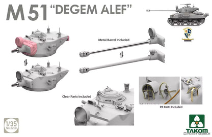 TAKOM 2208 1/35 M51 "DEGEM ALEF" Tank Assembly Model Kit