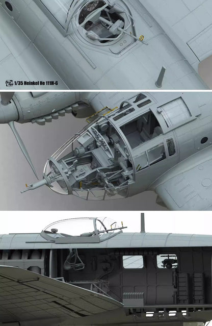 Explore this WWII German Bomber He 111H-6 Model Kit Full Interior 1/35 | Border BF-018