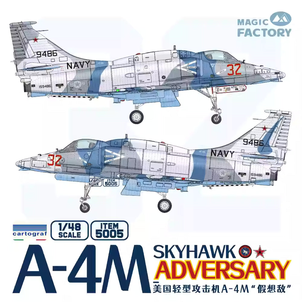 1/48 A-4M Skyhawk 'Adversary' Light Attack Aircraft Model Kit | MAGIC FACTORY 5005