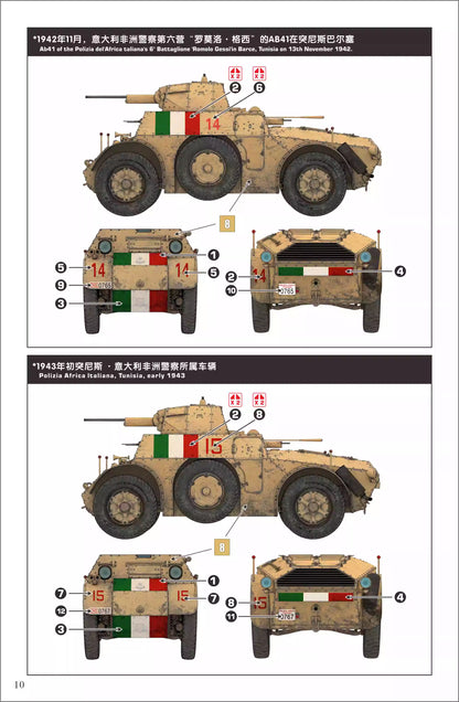 Explore this AB41 Armored Car Model Kit 1/35 (Italian Autoblinda) | Heavy&Lanmo MM35005