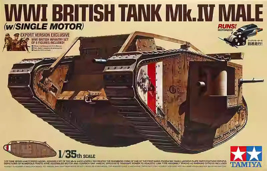 Tamiya 30057 1/35 Military Model WWI British Tank Mk.IV Male