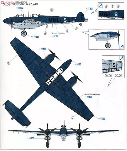 DRAMI DM3207 1/32 Bf110D-1/R1 "Dackelbauch" Fighter Model Kit