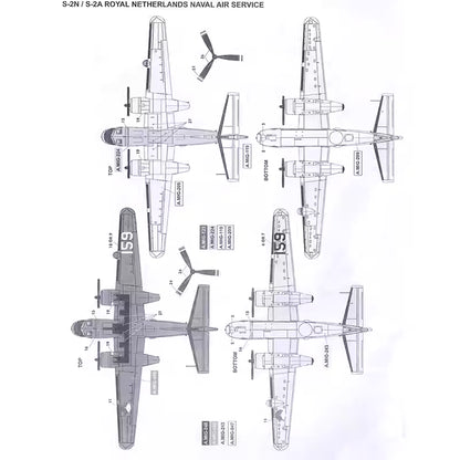 Kinetic K48118 1/48 S-2N/S-2A Royal Netherlands Naval Air Service Tracker Model Kit - ModelHives