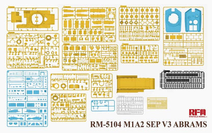 RYE FIELD RFM-5104 1/35 M1A2 SEP V3 ABRAMS Tank MODEL KIT