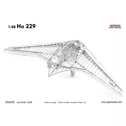 Jasmine Model 202429 1/48 Ho229 Etched Assembly Model Flying Wing Fighter - ModelHives