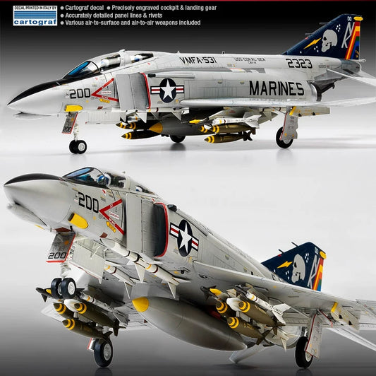 Academy 12315 1/48 F-4B/N PhantomII `VMFA-531 Gray Ghosts` Airplane Model Kit