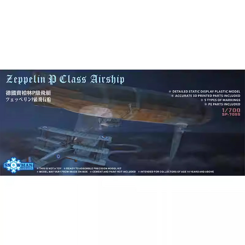 SNOWMAN SP-7055 1/700 German Zeppelin Airship P-class 1910 Assembly Model Kit