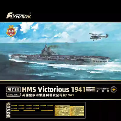 Discover the Flyhawk FH1135S 1/700 Scale HMS Victorious 1941 Ship Model Kit DELUXE EDITION. Limited stock available—grab yours now before it's gone!