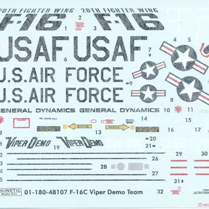 Special sales! 1/48 F-16C Viper Demo Team MODEL KIT | KINETIC K48107