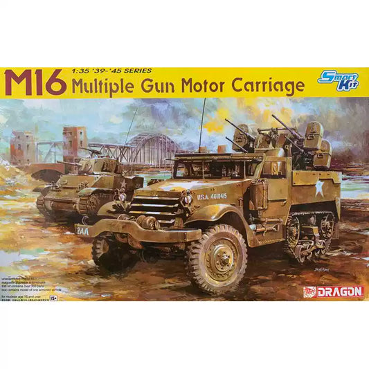 DRAGON 6381 1/35 M16 Multiple Gun Motor Carriage Car Model kit Limited