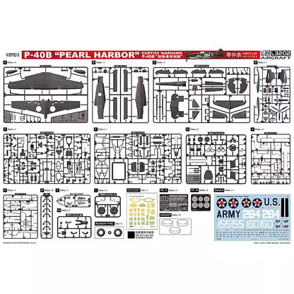 Great Wall L3202 1/32 Scale P-40B Warhawk Pearl Harbor Airplane Model Kit