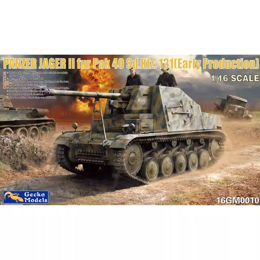 Discover the Gecko Models 16GM0010 1/16 PANZER JAGER II Tank Model Kit. Low Stock - order now to secure yours before it's gone!