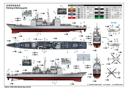 Trumpeter 62012 1:200 USS Mobile Bay CG-53 Cruiser Model Kit