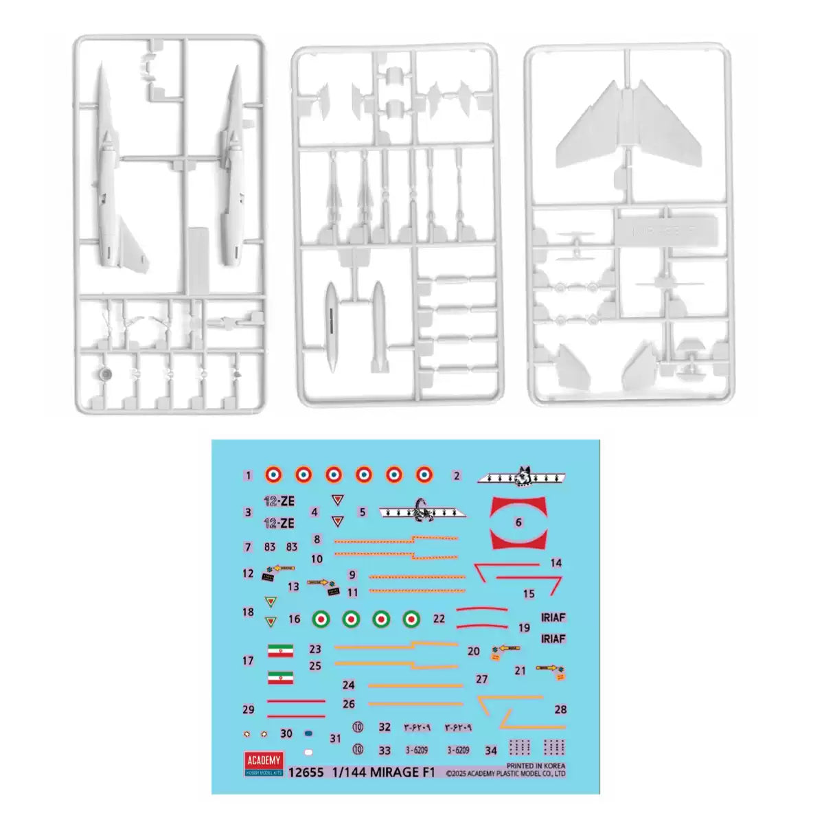 ACADEMY AC12665 1/144 Dassault Mirage F1 Fighter Aircraft Model Kit