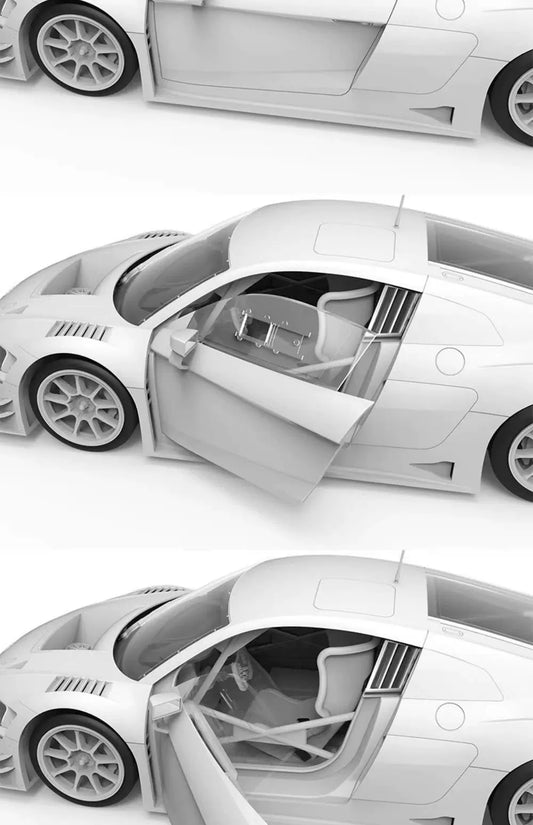 Discover the MENG CS-011 1/24 R8 LMS GT3 EVO II B-Quik Absolute Racing Model Kit